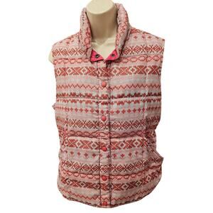 Lands end M pink fair ilse down goose feather filled EUC winter Christmas girly